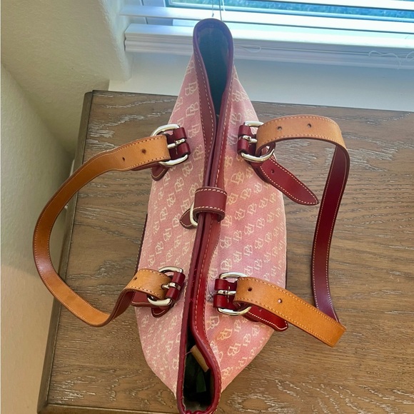 Dooney & Bourke Pink and Red Shoulder Bag
Size 10”L x 10”W x 5.5 - Picture 7 of 11